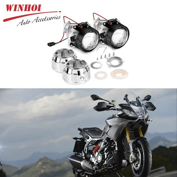 

2.5" Motorcycle Car Headlight Projector Led High Beam Projector H1 Mini HID Projector Lens Shround Headlight Cover Demon Eyes