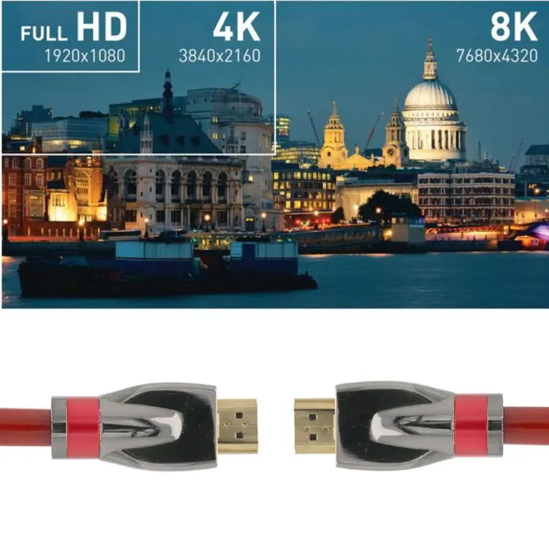 Аудио-видео кабель для HDMI 2,1 8K 3D HDTV UHD высокоскоростной плетеный шнур для Xbox DVD плеера ПК
