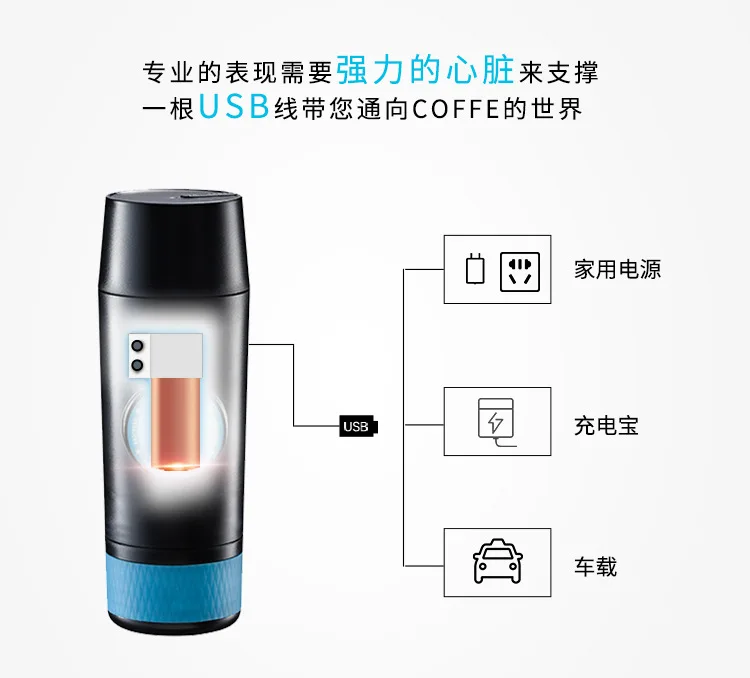T-Colors мини-Эспрессо портативный концентратор кофе электрический USB холодная и горячая извлечение кофе порошок капсулы