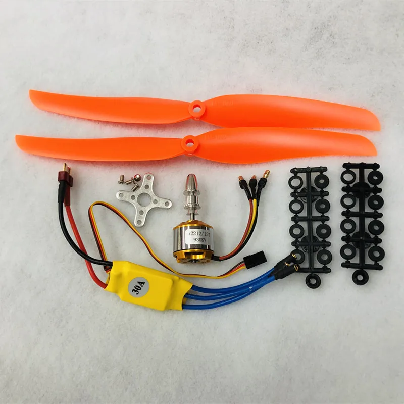 A2212 2212 930KV бесщеточный двигатель 30A ESC крепление двигателя 1060 пропеллер SG90 9G микро сервопривод для RC вертолет с фиксированным крылом