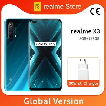 

Global Version realme X3 8GB 128GB 6.6'' Ultra120Hz Screen Snapdragon 855 Plus Mobile Phone 64MP Quad Camera NFC 30W EU Charger