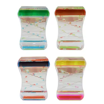 

Color Sand Hourglasses Floating Oil Liquid for Sensory Acrylic Desk Ornament