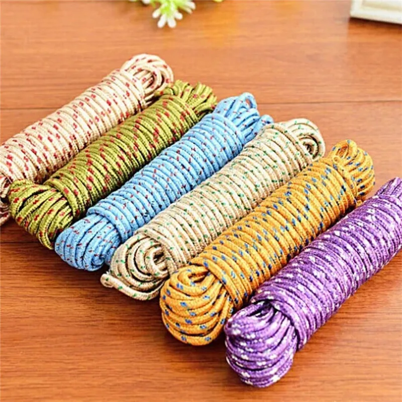 

10m Line Rope Clothesline Multifunction Nylon Colorful Line Rope Washing Clothes String tendedero varal de roupa 30AUG14