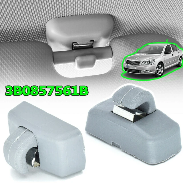 Sonnenblende Clip Halter in Schwarz 3B0857561B für VW Audi Seat Skoda