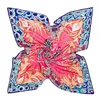 Luxury Brand 100% Twill Silk Scarf Multicolor Horse Square Scarf New Design Print Kerchief Women Neck Shawl Wraps Echarpe 130cm 5