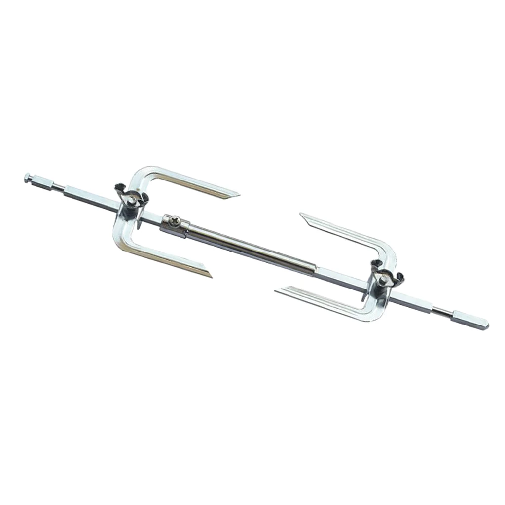 319mm~393mm Length BBQ Sticks - Sausage/Meat/Chicken Skewers - Spin Roasting Fork - DIY Barbecue Utensil
