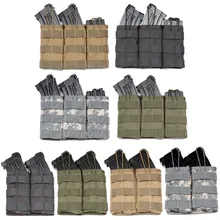 1000D Tactcial тройной двойной подсумок сумка кобура для пули Molle Vest Pouch Walkie Talkie Pouch для охотничьего магазина
