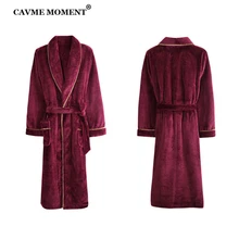 Зимний фланелевый Халат для мужчин, длинные халаты, Мужская Ночная рубашка, кимоно, одежда для сна размера плюс, 100 кг, Заказные буквы