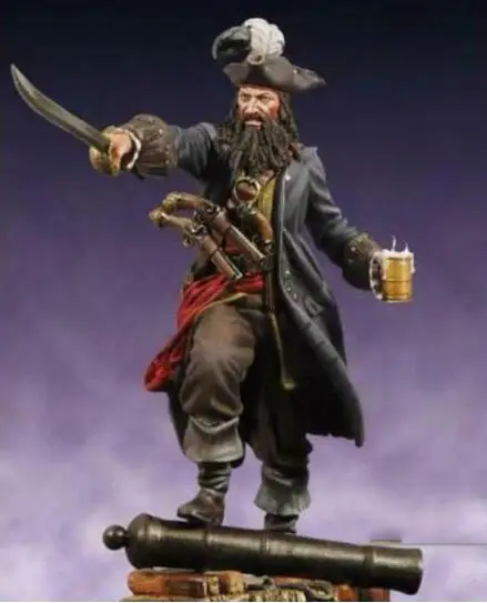 

1/24 Resin Model Building Kit Figure Long beard pirate