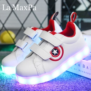 

Size 25-37 Kids Shoes Luminous Sneakers Children Casual Shoes Girls Glowing Shoes USB Charging Led Children Light Up Shoes