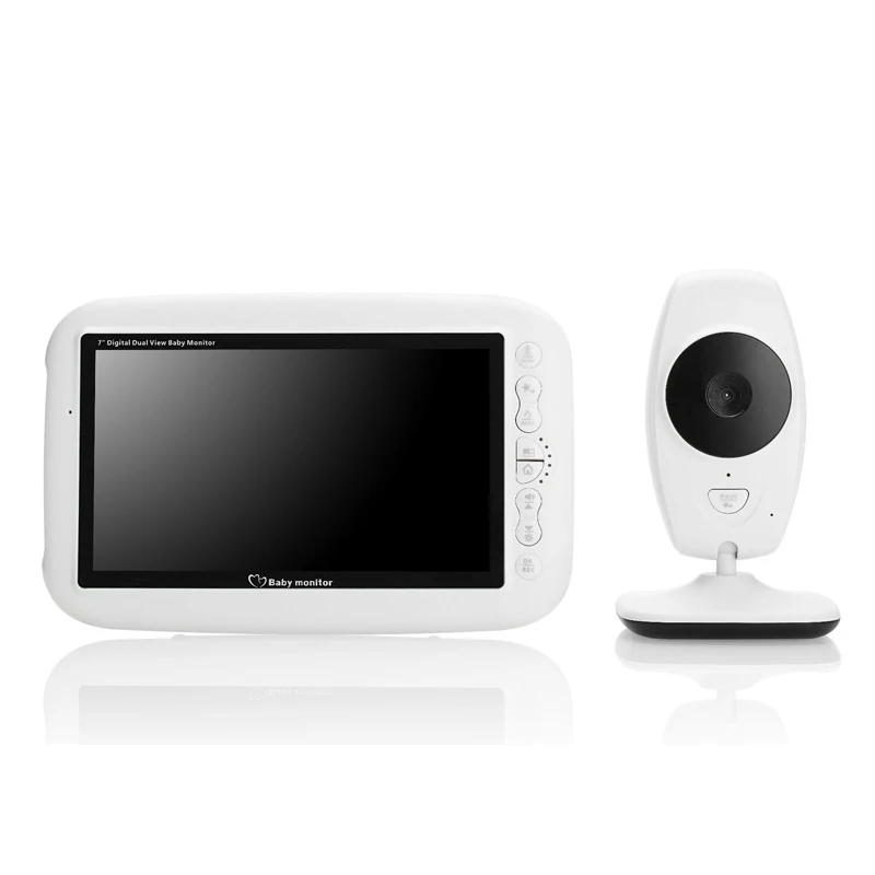  2.4G Wireless Baby Monitor 7 inch LCD Display Baby Monitor Night Vision Intercom Lullaby Nanny Vide