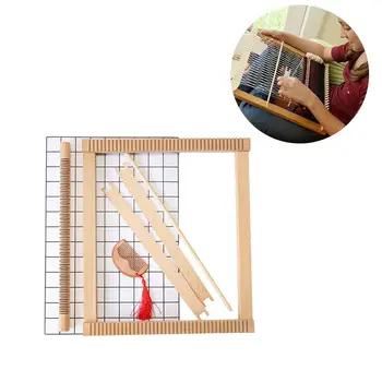 

Wooden Weaving Loom Kit Hand-Woven Loom DIY Woven Set Household Tapestry Scarf Multifunctional Loom Sewing Machine Sewing Tool