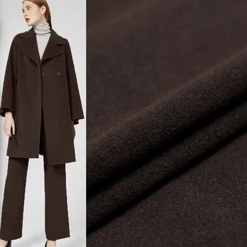 

Pearlsilk Coffee Soft Wollen Wool Fabrics 100%Wool Garment Materials Autumn Women Jacket Coat Sewing Cloth Tailor Freeshipping