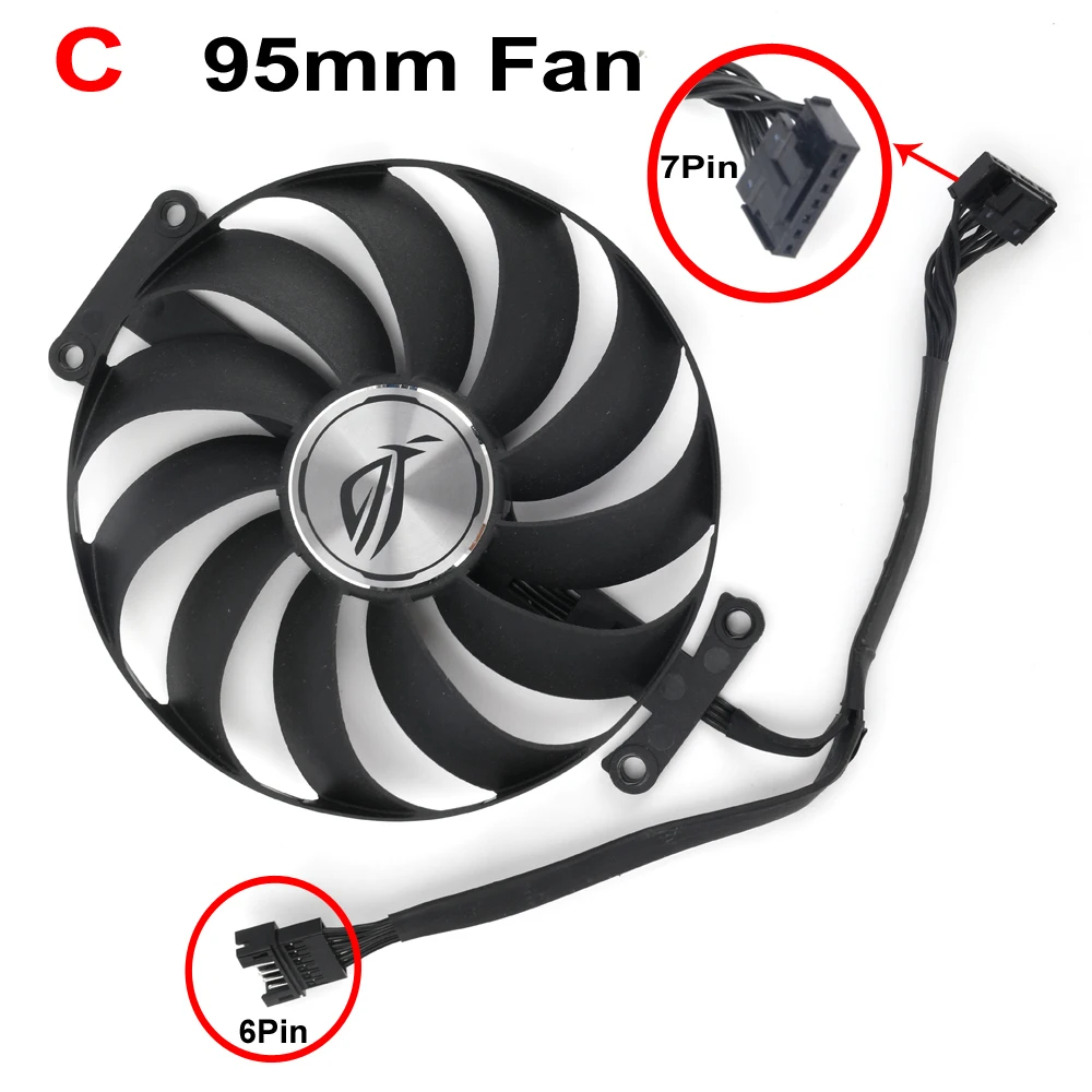 Substituição do Ventilador Mais Frio para Asus Rog Strix Geforce Rtx 3060 ti 3070 3080 3090 3070ti 3080ti Placa de Vídeo Gráfica 95 mm Cf1010u12s - Imagem 3