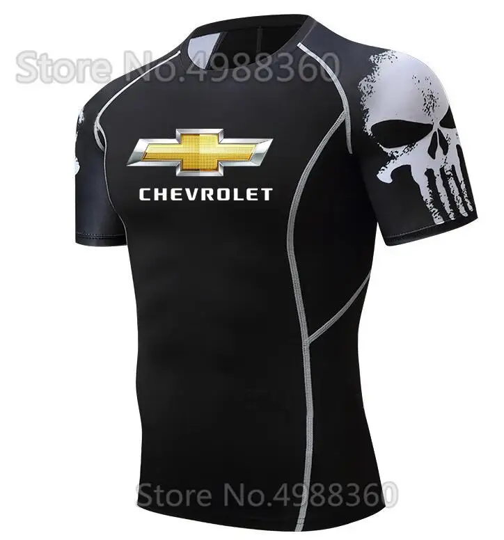 

Punisher T Shirt Men 2019 Summer Fashion Chevrolet T-shirt Compression 3D Teen Wolf Jerseys Short sleeve MMA T-Shirt