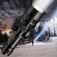 Горячая 50000LM T6 Тактическая Военная Униформа светодиодный фонарик 18650 фонарь прямого заряда 5 Вспышка для использования вне помещения оборудование