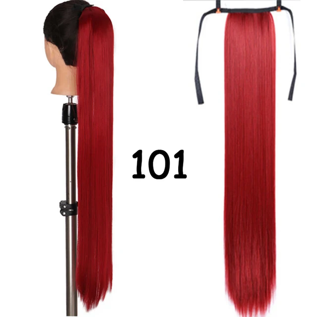 Corn Wavelength Ponytail Synthetic Fake Bandage Hair Extension Black-tailed Blond Girl Heat-resistant Ladies Special Extra Long Ombre