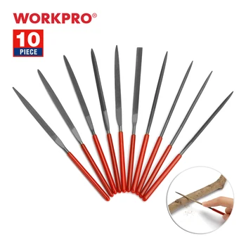 

WORKPRO 10PC Needle File Set Mini File For Metal Glass Stone Jewelry Wood Carving Craft Tool 140mm