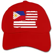 Бейсбольная кепка с флагом США и Филиппинами для младенцев, Регулируемая Кепка с козырьком от солнца