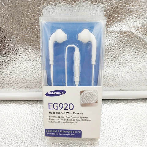 EO-EG920BW Earphones Wired With Mic 1.2m In-ear Stereo Sport Earphones For Samsung S6 S7 Edge S8 S9 A31 A51 Note 3 4 5 8