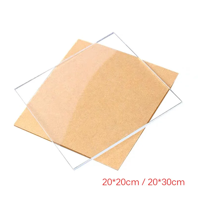 

2PCS 3mm Large Size Acrylic Sheets Transparent Plate Clay Acrylic Plexiglass Perspex Sheet Acrylic Plastic For DIY Woodworking