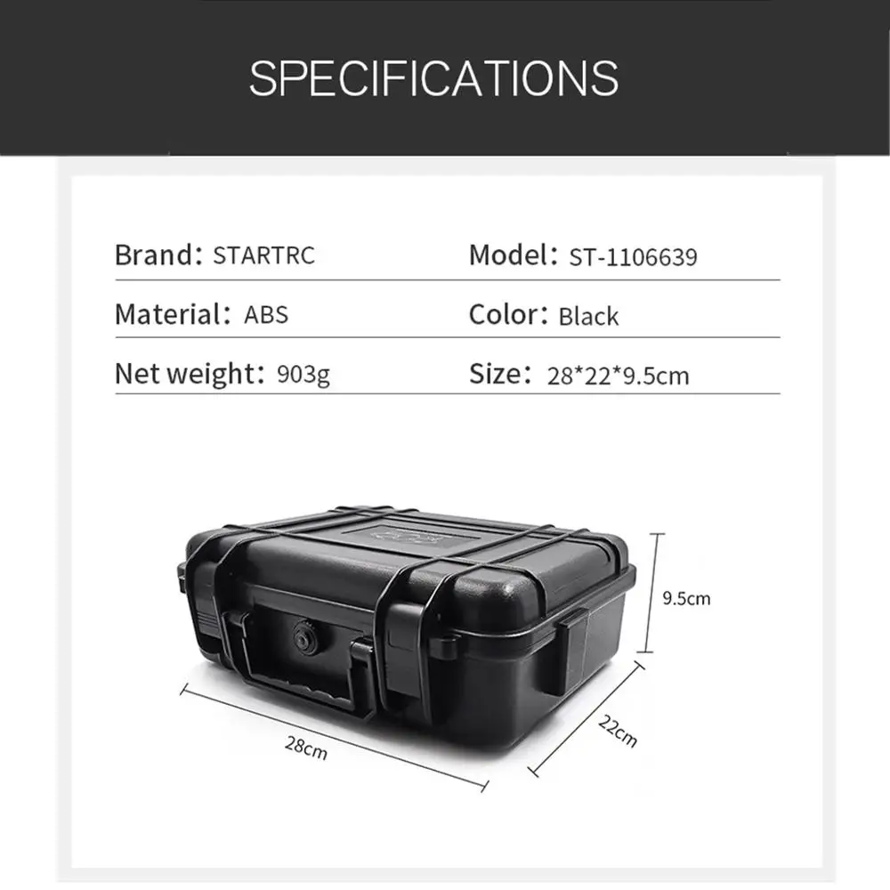 Buy Portable anti-seismic Storage Box For DJI Mavic Mini Drone Waterproof Bag Travel Storage Carry Hard Case Box Accessories Black