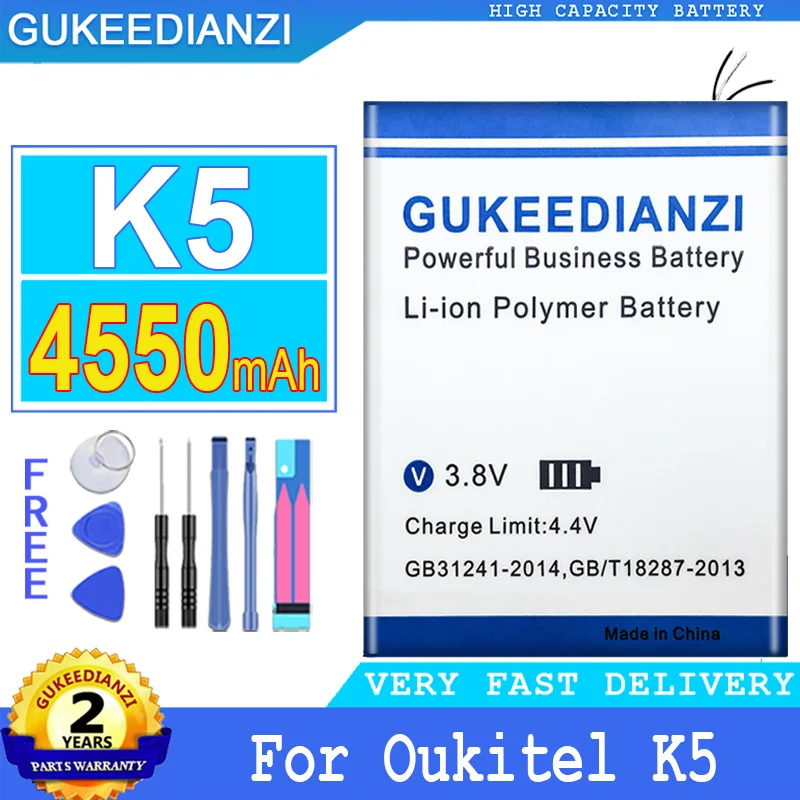 Сменный аккумулятор GUKEEDIANZI 4550 мАч для OUKITEL K5 большой мощности | Мобильные телефоны