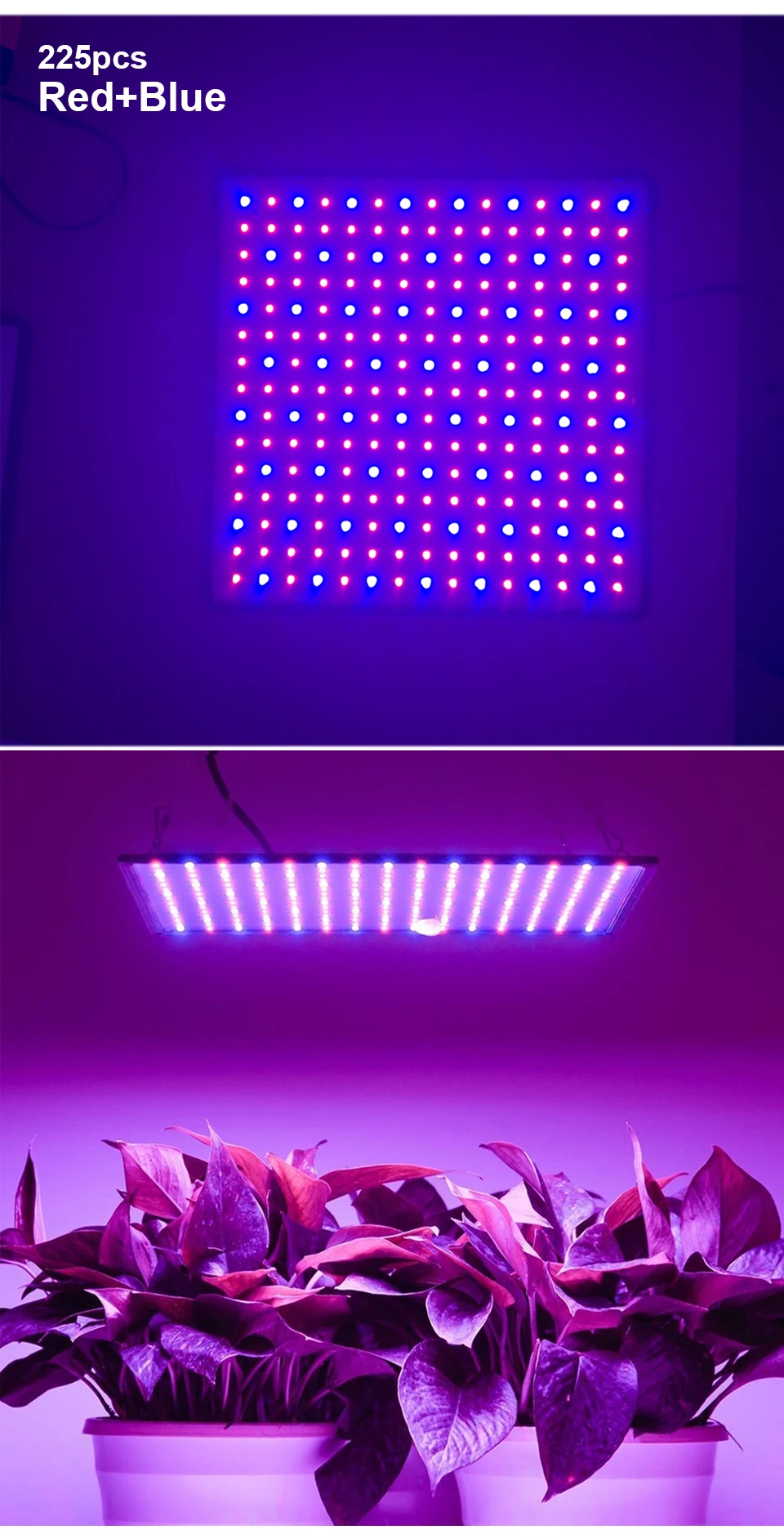 Светодиодный светильник для выращивания растений, 1000 Вт, панель для выращивания растений, полный спектр, теплый белый светодиодный светильник s, фито-лампа для цветов, для помещений, фитоламповая коробка