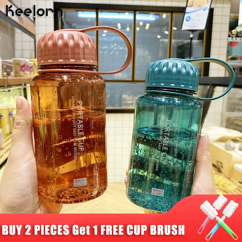Keelorn 450ml 650ml Water Bottle High Quality Handle Space Plastic With Lid Outdoor Sport Thermal Portable | Дом и сад