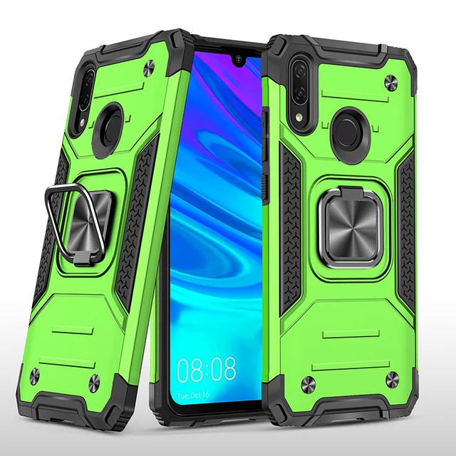 For Huawei P Smart 2019 Honor10 lite Cases Shockproof Armor Magnet Case Ring Stand Bumper Phone Back Cover For P Smart 2019 Case Green