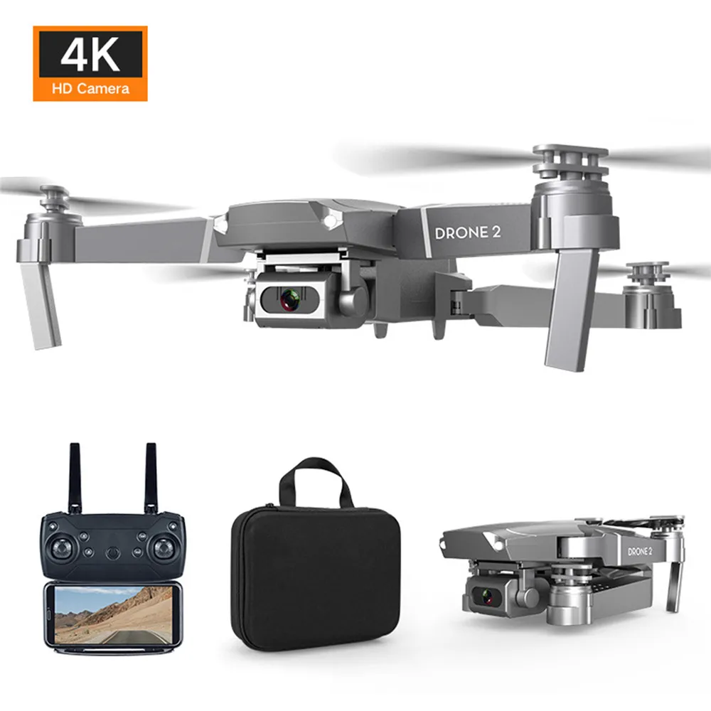 4K/ 1080P/ 720P HD Camera Drone 2 E68 FPV WIFI Aircraft Foldable Quadcopter Remote Control Mini Drone with Wide Angle HD Camera