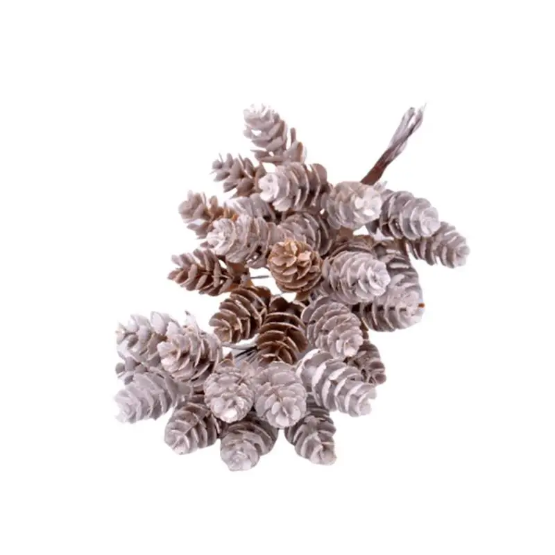 

10/6pcs Simulation Pine Cone Ball Artificial Pine SimulationFlower Bouquet Christmas Decoration Ornaments Micro Landscape Props
