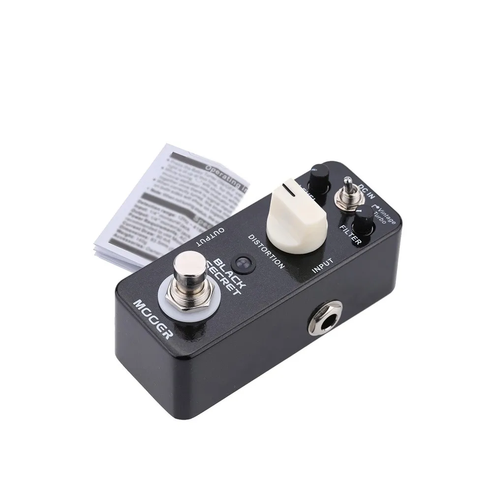 

Mooer Black Secret Micro Mini Distortion Electric Guitar Effect Pedal True Bypass