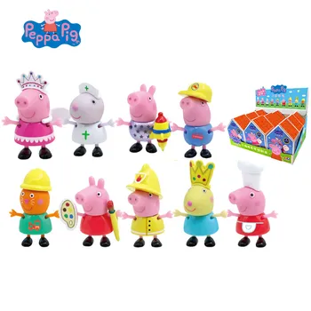

Peppa Pig 9 Pcs/Set Dream Professional Blind Box Set Doll Doll Tide Play Hand Decoration Children Gift