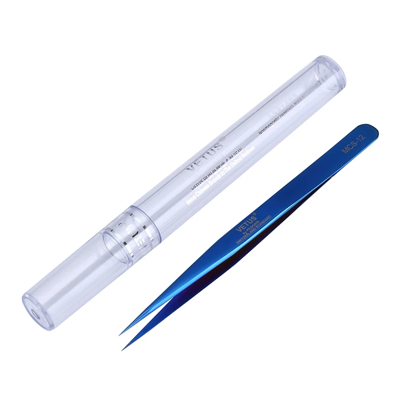 Blue Прецизионные пинцеты из нержавеющей стали Pinzas VETUS MCS-12 серии прямые наконечники Электроника промышленные пинцеты - Тип головки пинцета: Blue