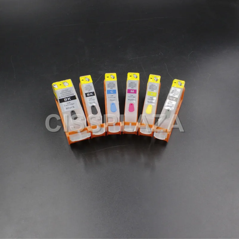 CISSPLAZA 6 шт. совместим с Canon MG6150 MG8150 MG6250 MG6100 MG8250 набор чернил для заправки картриджа PGI-525/526 серый