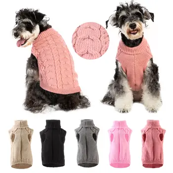 

1Pc Winter Dog Sweater Small Dog Clothes Puppy Sweater For Pet Dog Knitting Crochet Cloth Christmas Dog Sweater Decoration