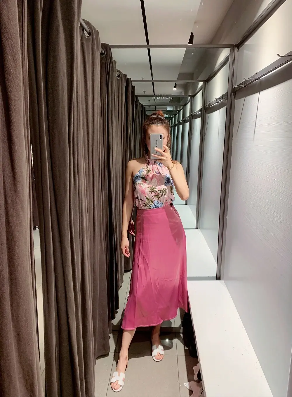 

2019 Europe And America Macaroon Color Satin Textured Skirt 2019 Summer New Products Solid Color Skirt Full Skirt