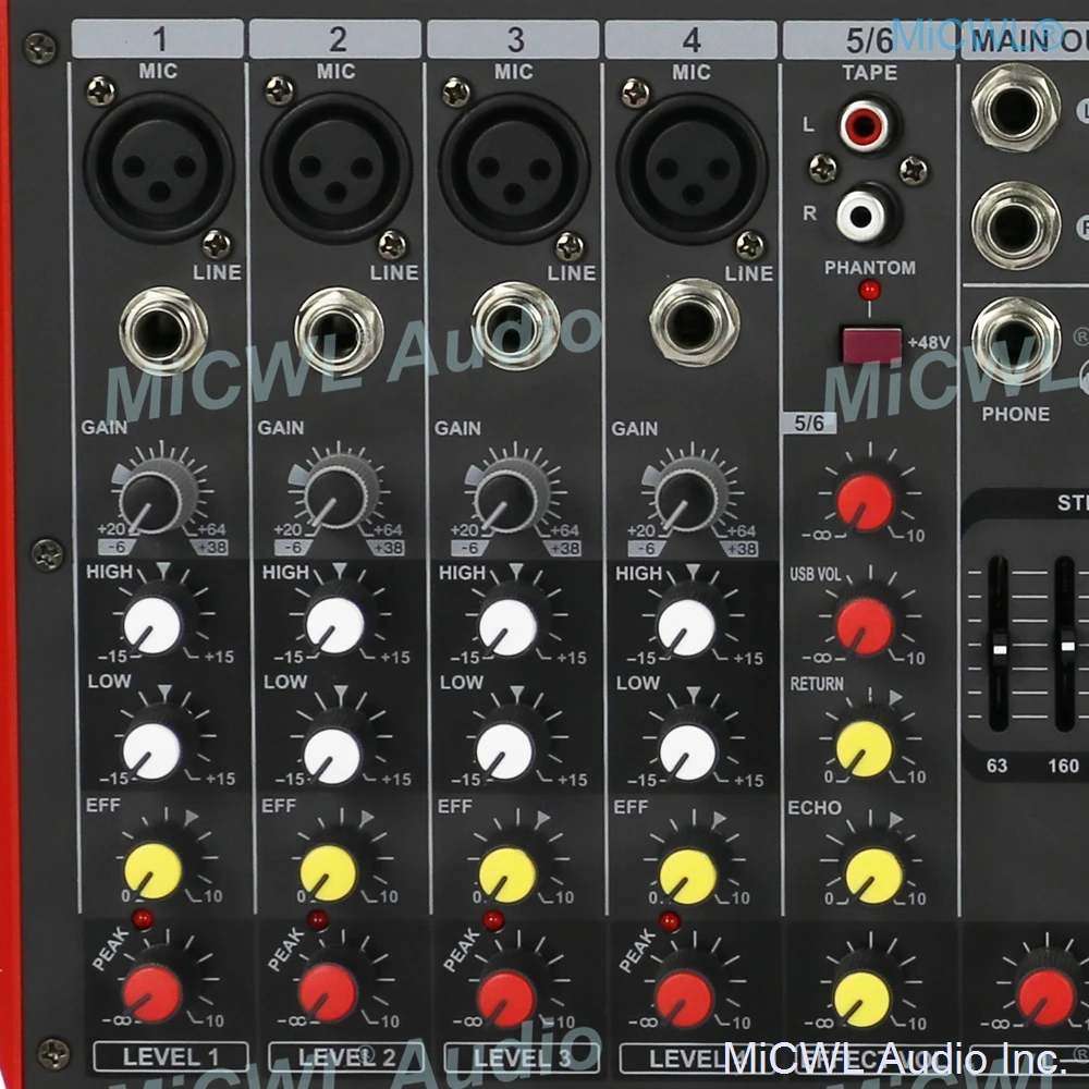 6 Channel Mixer with 400W Power Amplifier