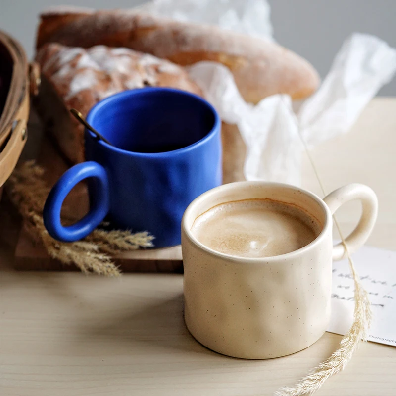 

Ins Style Ceramic Mug Irregular Pattern Large Earrings Leisure Multi Color Optional Tea Office Dormitory