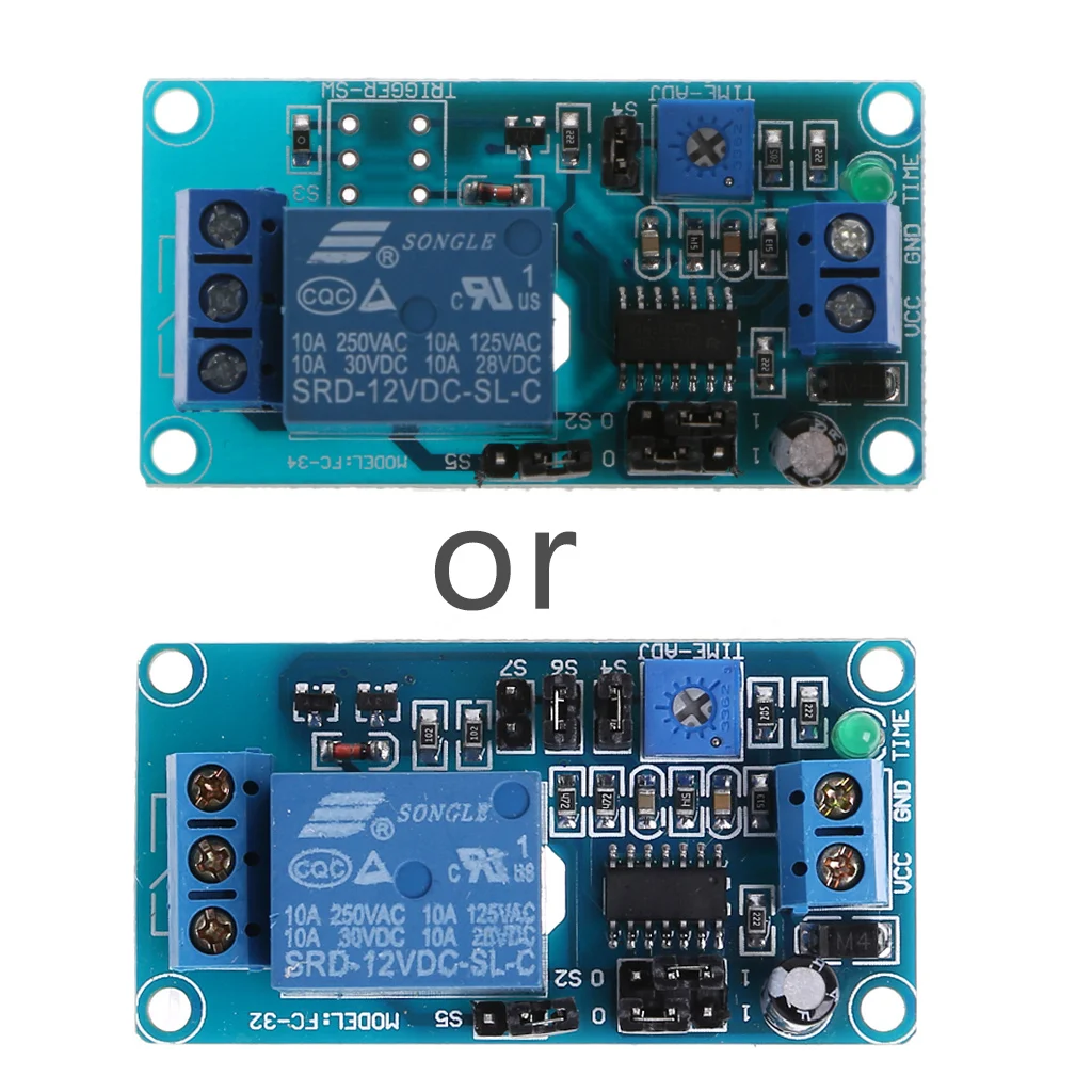 

12V DC Delay Delay Relay Turn on / Delay Turn off Switch Module with Timer