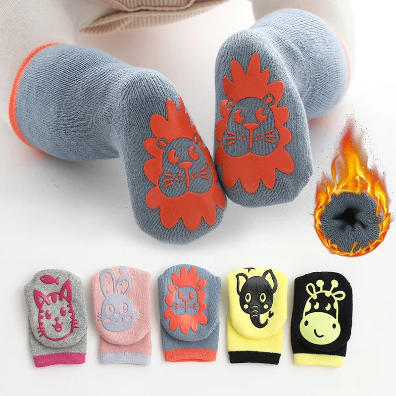 

Cute Elephant Silicone Bottom Baby Non-Slip Toddler Socks Classic Animal Design Newborn Girls Foot Socks For 0-3 Years Kids Gift