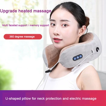 

Neck Massage U-Shaped Pillow Neck Pillow Multi-Function Shoulder and Cervical Vertebra Electric Outdoor pillow for airplane