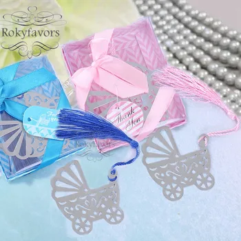 

24PCS Baby Carriage Bookmark Baby Shower Decoration Birthday Gifts Party Supplies Baptism Giveaways