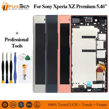 

5.5" For SONY XZP LCD Display Touch Screen Digitizer Assembly For Sony Xperia XZ Premium G8142 E5563 LCD Replacement with Frame