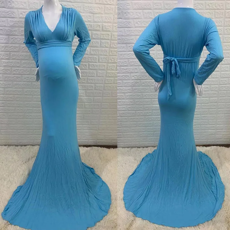 Designarche Sexy Lace Shoulderless Pregnancy Dress Photography Props Maxi Gown splice Mesh Maternity Dresses For Photo Shoot Clothes - main image 0