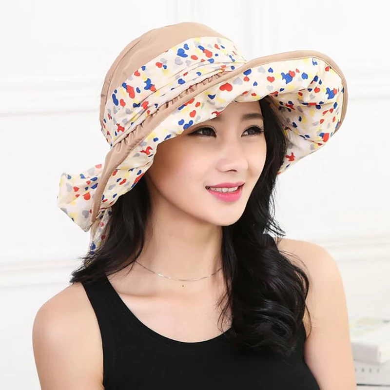 Модная винтажная летняя женская пляжная шляпа от солнца, женская широкополая кепка с цветочным принтом, солнцезащитная шляпа от солнца