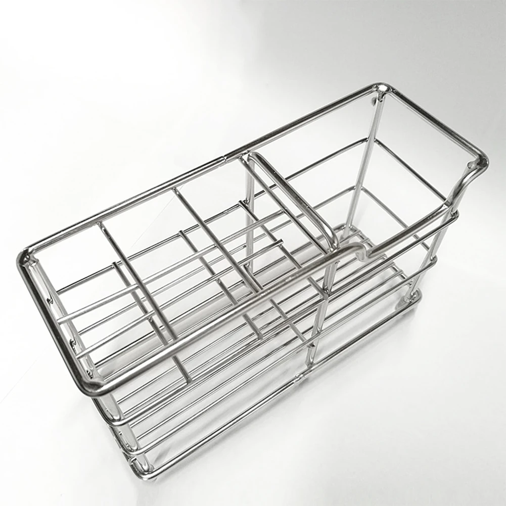 Bathroom Toothbrush Holder Stainless Steel Toothpaste Stand Storage Shelf