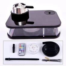 Современный акриловый кальян черный наргиле курительная водопровод со светодиодный светильник с фабрики