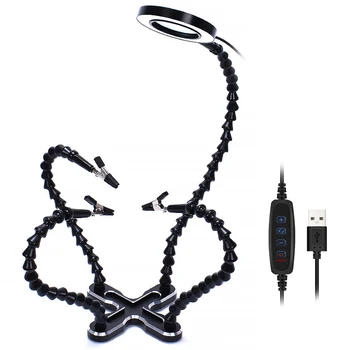 

Soldering Helping Hands Third Hand Soldering Tool Soldering Station With 4 Flexible Arms For Electronics Repair-Black